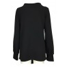 THIPO asymmetric woman sweatshirt art SBUFFO black long sleeve cotton MADE IN ITALY