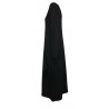 THIPO woman long sleeve dress black sweatshirt round neck SPICCHI MADE IN ITALY
