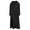 JO.MA abito donna nero jersey pesante + taffettas D1 2473 MADE IN ITALY