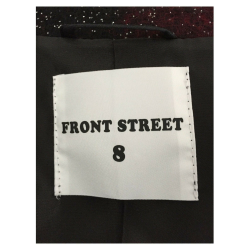 FRONT STREET 8 giacca quadri rosso/nero spruzzato argento FR240 MADE IN ITALY