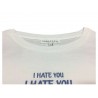 HUMILITY white women's t-shirt written denim HA-TS-GITHA 100% cotton MADE IN ITALY