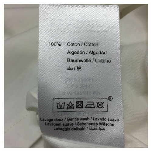 HUMILITY t-shirt donna bianca scritta denim HA-TS-GITHA 100% cotone MADE IN ITALY