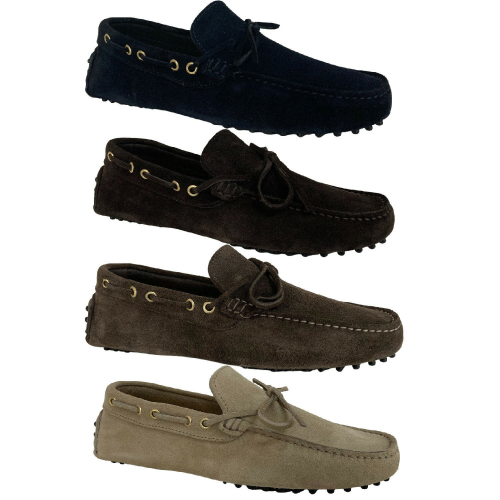 UPPER CLASS mocassino uomo vitello rovesciato sfoderato 3105/INS CASTORO MADE IN ITALY