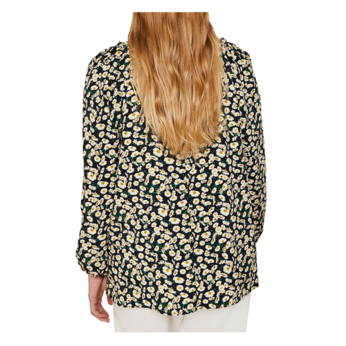 PERSONA by Marina Rinaldi blusa donna blu a fiori tessuto stretch art 11.1191181 FIORE 93% poliestere 7% elastan
