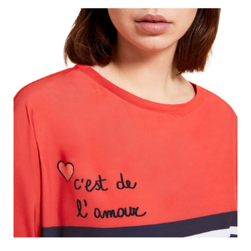 MARINA SPORT by Marina Rinaldi t-shirt donna bimateriale jersey+tessuto VAGLIE