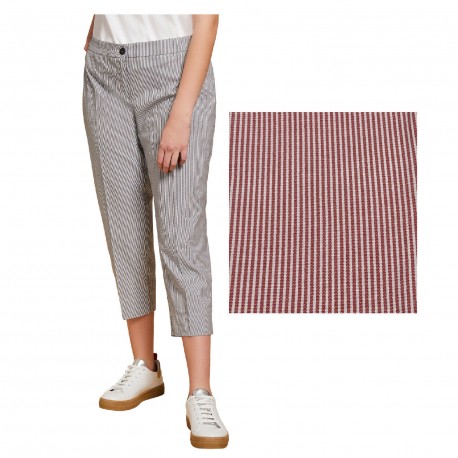 PERSONA by Marina Rinaldi capri woman trousers with stripes at the bottom 11.1132121 RIVA