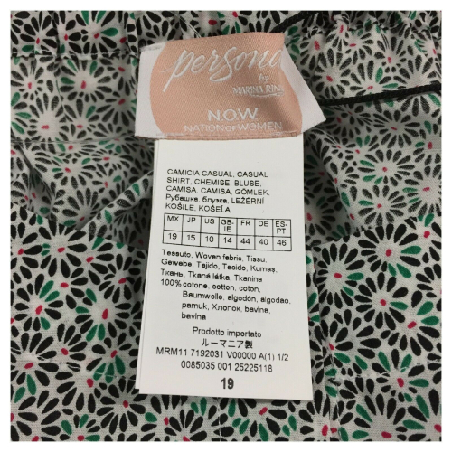 PERSONA By Marina Rinaldi line N.O.W woman blouse art 11.7192031 FINITO 100% cotton
