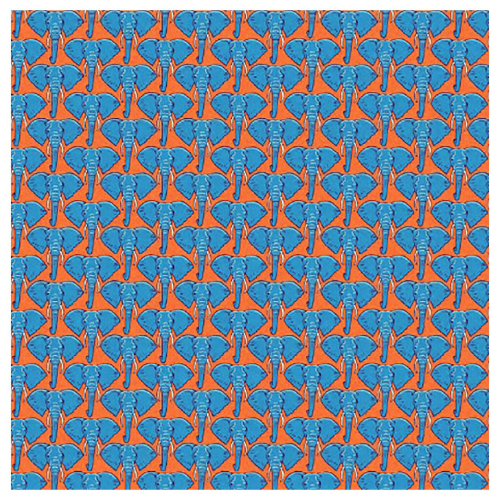 ZEYBRA costume uomo boxer linea REPREVE art AUB080 fantasia ELEFANTI ORANGE MADE IN ITALY