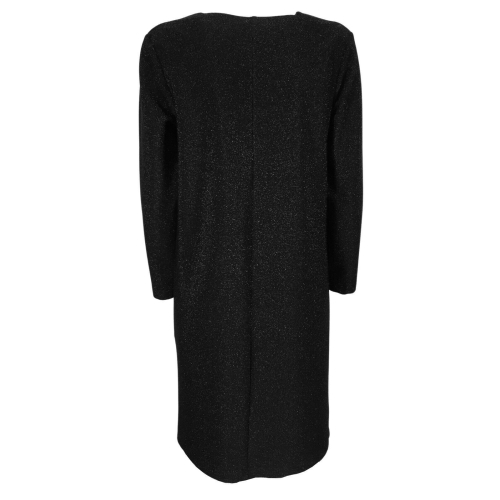 BE LIMOUSINE woman long sleeve black lurex dress art LY051L MADE IN ITALY