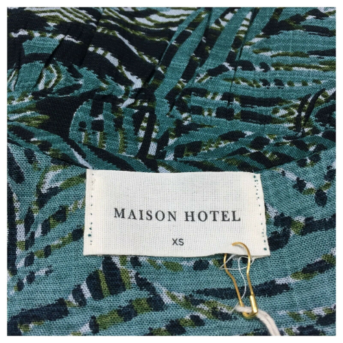 MAISON HOTEL woman dress military fantasy straps / sea green unlined art NAOMI