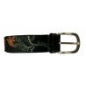 D’AMICO men's belt embroidered with zamak buckle height 3.5 cm art ACU2789 VINTAGE LEATHER 100% leather MADE IN ITALY