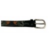 D’AMICO men's belt embroidered with zamak buckle height 3.5 cm art ACU2789 VINTAGE LEATHER 100% leather MADE IN ITALY