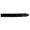 D’AMICO men's belt embroidered with zamak buckle height 3.5 cm art ACU2789 VINTAGE LEATHER 100% leather MADE IN ITALY