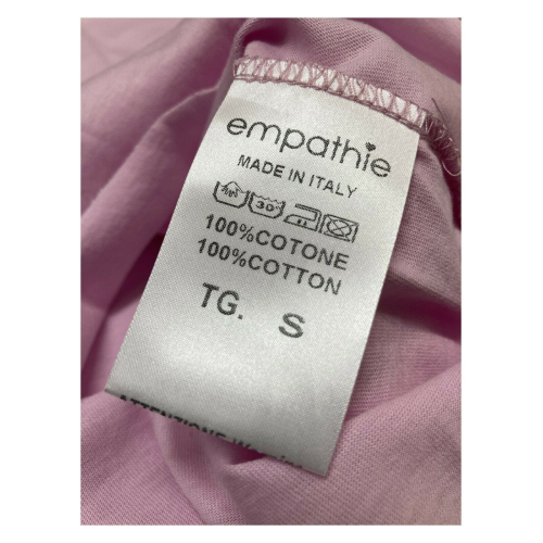 EMPATHIE T-shirt donna rosa manica scesa mod S2100202 100% cotone MADE IN ITALY