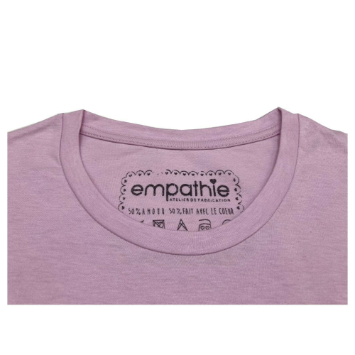 EMPATHIE T-shirt donna rosa manica scesa mod S2100202 100% cotone MADE IN ITALY