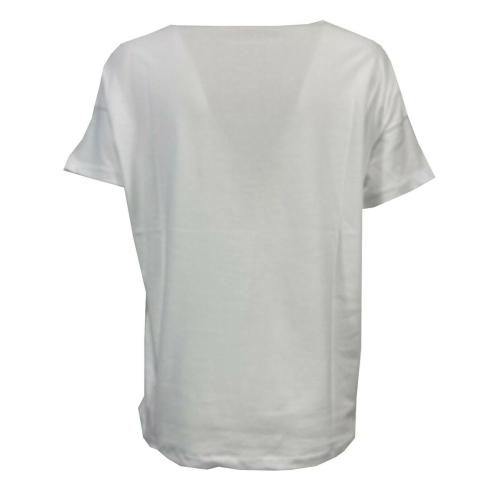 EMPATHIE  T-shirt donna bianca mezza manica S2100301 100% cotone MADE IN ITALY