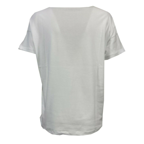 EMPATHIE Women's white half sleeve t-shirt S2100301 100% cotton MADE IN ITALY