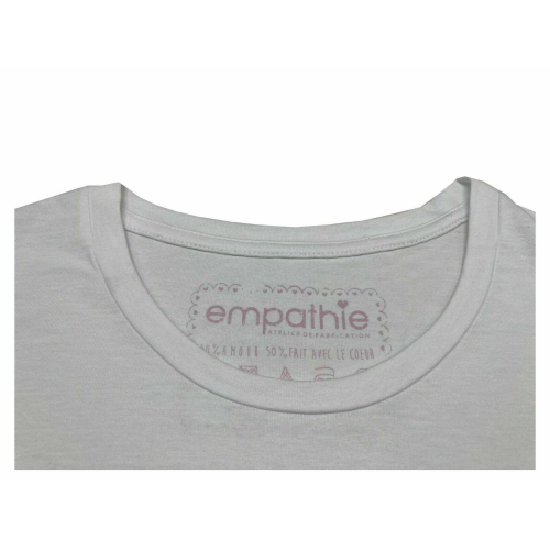 EMPATHIE  T-shirt donna bianca mezza manica S2100301 100% cotone MADE IN ITALY