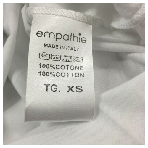 EMPATHIE T-shirt donna bianca mezza manica S2100304 100% cotone MADE IN ITALY