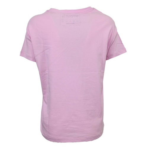 EMPATHIE T-shirt donna rosa mezza manica S2100302 100% cotone MADE IN ITALY