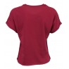 EMPATHIE T-shirt donna ciclamino manica scesa mod S2100201 100% cotone MADE IN ITALY