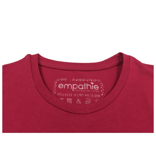 EMPATHIE T-shirt donna ciclamino manica scesa mod S2100201 100% cotone MADE IN ITALY