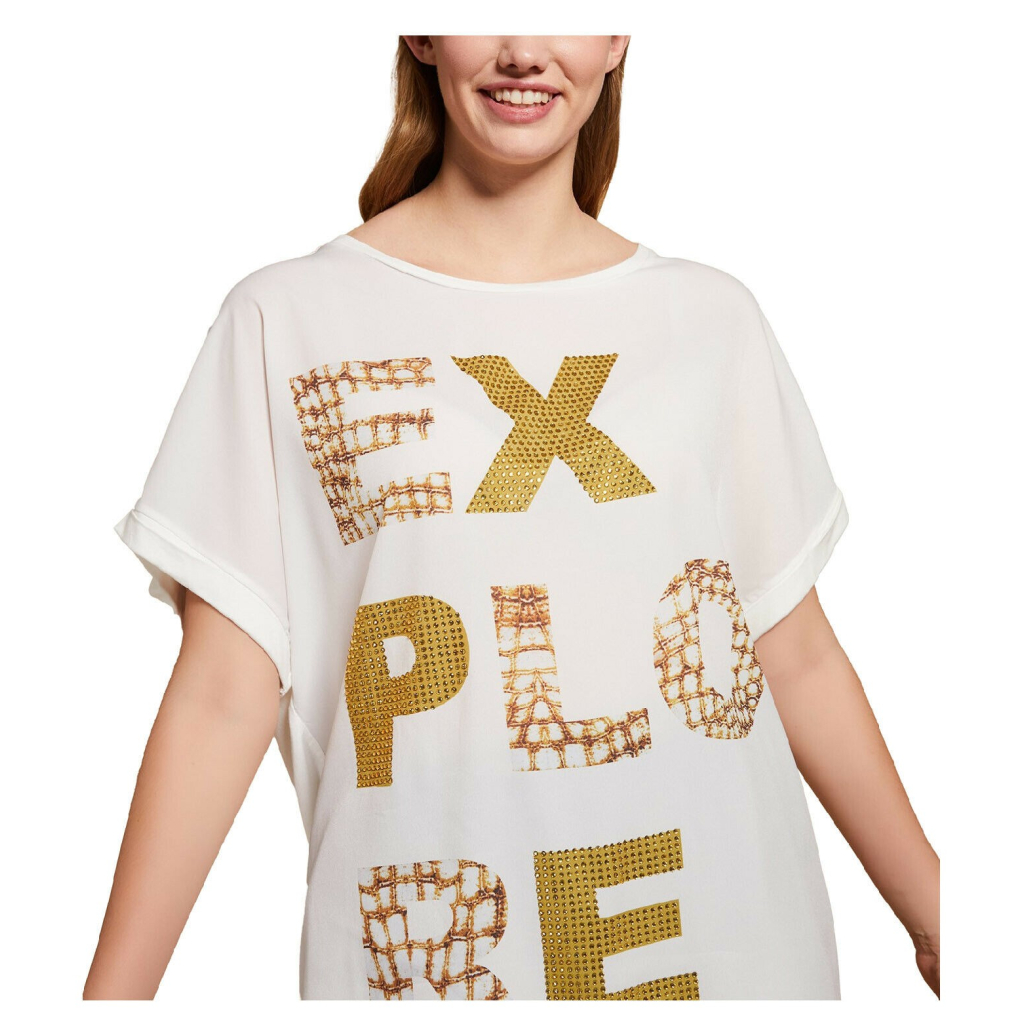 PERSONA by Marina Rinaldi maxi t-shirt dropped sleeve 11.1972031 CURRENCY 100% polyester PERSONA by Marina Rinaldi maxi t-shirt dropped sleeve 11.1972031 CURRENCY 100% polyester