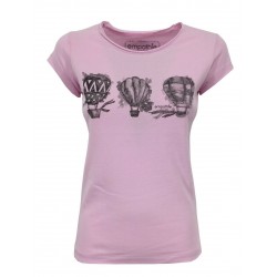 EMPATHIE  women's pink t-shirt  mod S2100108 100% cotton MADE IN ITALY
