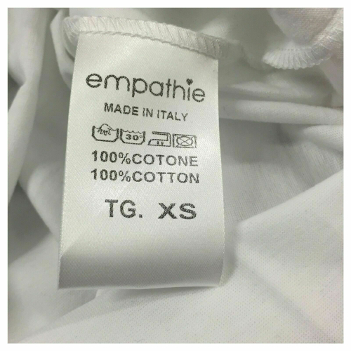 EMPATHIE T-shirt donna mezza manica bianca mod S2100102 100% cotone MADE IN ITALY