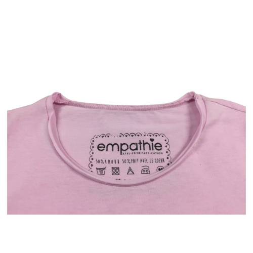 EMPATHIE T-shirt donna mezza manica rosa mod S2100103 100% cotone MADE IN ITALY
