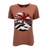 LA FEE MARABOUTEE t-shirt donna  lavaggio used art FA-TS-MAE 100% cotone MADE IN ITALY