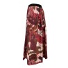 MYTHS bordeaux / pink / mud patterned woman skirt 21D90 413 MADE IN ITALY