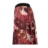 MYTHS bordeaux / pink / mud patterned woman skirt 21D90 413 MADE IN ITALY