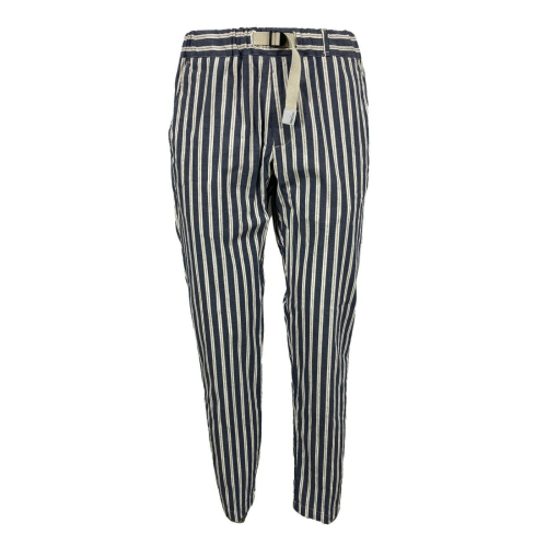 WHITE SAND blue / cream / red striped man trousers art SU66 GREG 316 MADE IN ITALY