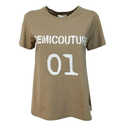 SEMICOUTURE t-shirt donna svasata mezza manica art Y1SJ01 100% cotone