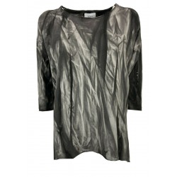 SOHO-T maxi t-shirt donna grigio tye and dye art 21SM52 CALI MADE IN ITALY