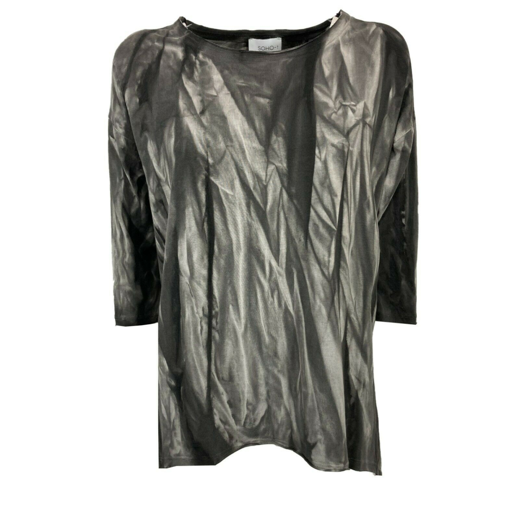 SOHO-T maxi woman t-shirt gray tye and dye art 21SM52 CALI MADE IN ITALY SOHO-T maxi woman t-shirt gray tye and dye art 21SM52 CALI MADE IN ITALY