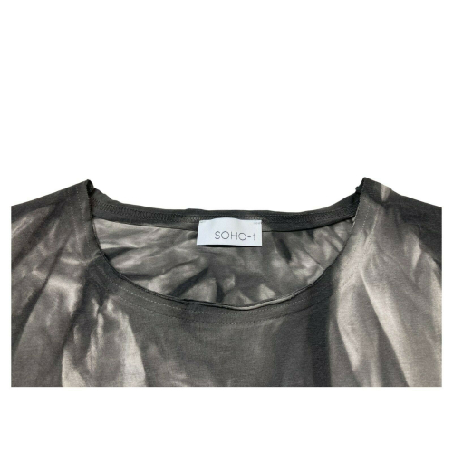 SOHO-T maxi t-shirt donna grigio tye and dye art 21SM52 CALI MADE IN ITALY