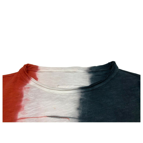 TADASHI maxi t-shirt donna grigio/bianco/arancio art TPE214134T MAGLIA JAPAN 100% cotone MADE IN ITALY