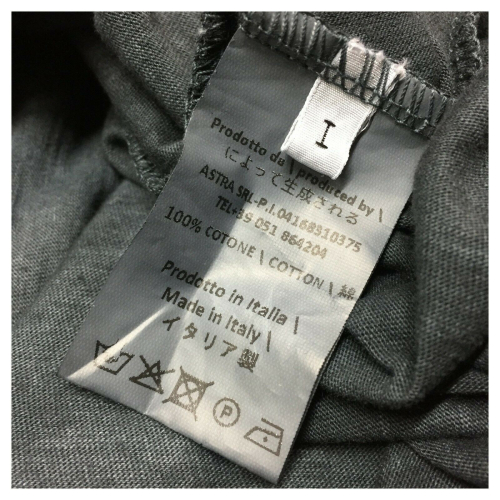 TADASHI maxi woman t-shirt gray / white / orange art TPE214134T JAPAN SWEATER 100% cotton MADE IN ITALY
