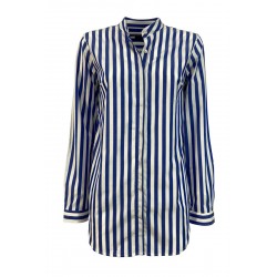 BROUBACK camicia donna righe bianco/azzurro JESSY Q72 100% cotone MADE IN ITALY