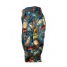 LA FEE MARABOUTEE pantalone donna fantasia celeste/fiori art FA-PA-LAUDE MADE IN ITALY