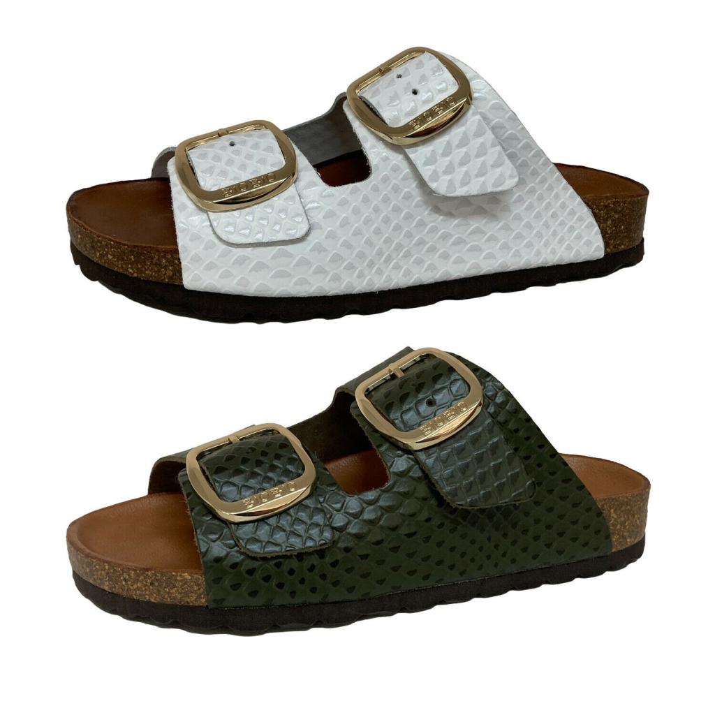 BIO BIO FOOTWEAR sandal woman open reptile print leather in the same color BIO-211-76602 DAENA MADE IN SPAIN