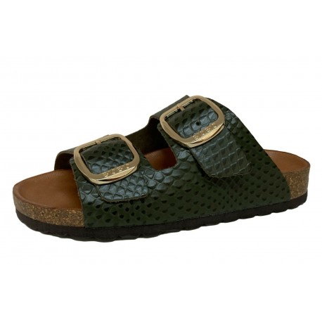BIO BIO FOOTWEAR sandal woman open reptile print leather in the same color BIO-211-76602 DAENA MADE IN SPAIN