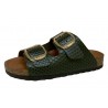 BIO BIO FOOTWEAR sandal woman open reptile print leather in the same color BIO-211-76602 DAENA MADE IN SPAIN