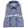 BRANCACCIO man shirt long sleeve slim light blue polka dot fuchsia SA00B0 SLIM ALBERT DBB0101