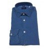 BRANCACCIO man shirt long sleeve slim textured fabric denim color art SA00B2 ALBERT DBB0211