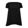 HUMILITY 1949 blusa donna mezza manica asimmetrica over art HA-TO-ARIANE MADE IN ITALY