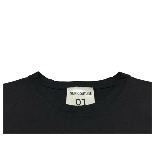 SEMICOUTURE t-shirt donna svasata mezza manica art Y1SJ01 100% cotone