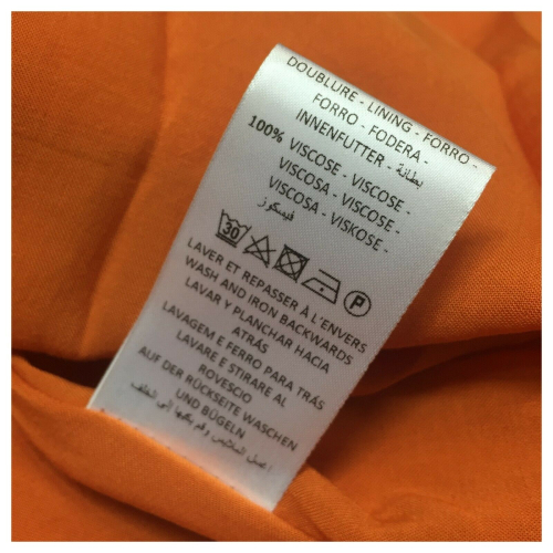 LA FEE MARABOUTEE long orange dress FA-RO-LAKEN 100% viscose MADE IN ITALY